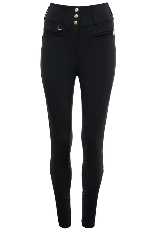 Premium High Rise Breeches (Black)