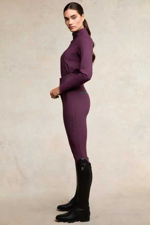 Premium High Rise Breeches (Aubergine)