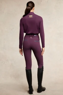 Premium High Rise Breeches (Aubergine)