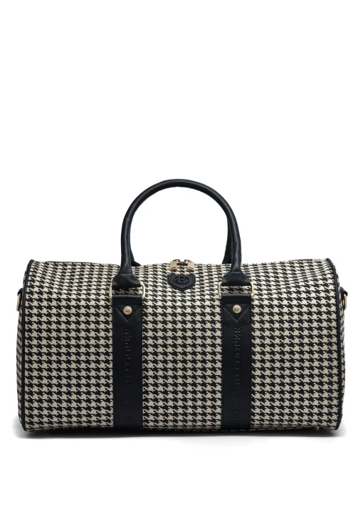Regency Holdall (Ecru Houndstooth)