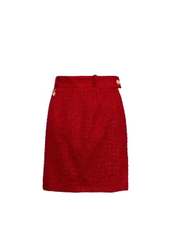 Regency Skirt (Red Boucle)