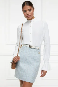 Regency Skirt (Sky Blue Boucle)