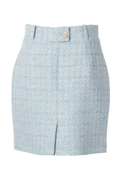 Regency Skirt (Sky Blue Boucle)