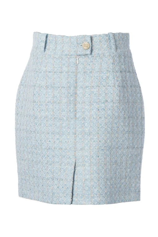Regency Skirt (Sky Blue Boucle)