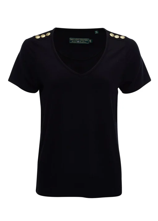 Relax Fit V-Neck Tee (Black)