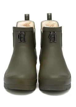 Rubber Chelsea Boot (Matte Green Gunmetal)