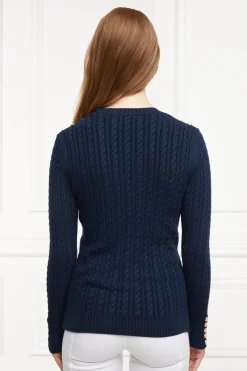 Seattle Cable Crew Knit (Ink Navy)