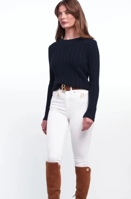 Seattle Cable Crew Knit (Ink Navy)