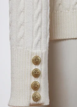 Seattle Roll Neck Cable Knit (Winter White)