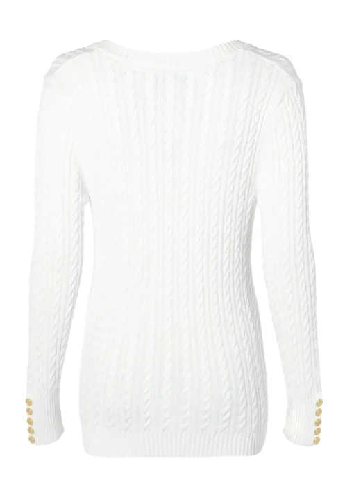 Seattle V-Neck Knit (Winter White)