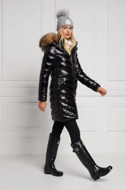 Sherpa Lined Regency Wellington (Black Croc)