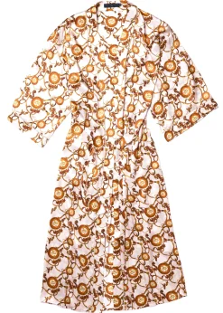 Silk Full Length Dressing Gown (Blush)