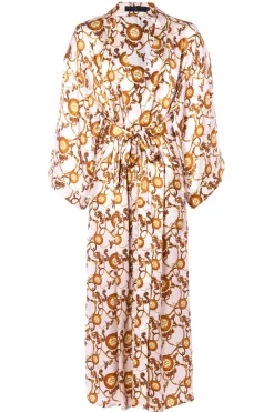Silk Full Length Dressing Gown (Blush)
