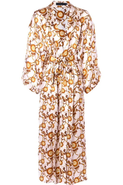 Silk Full Length Dressing Gown (Blush)