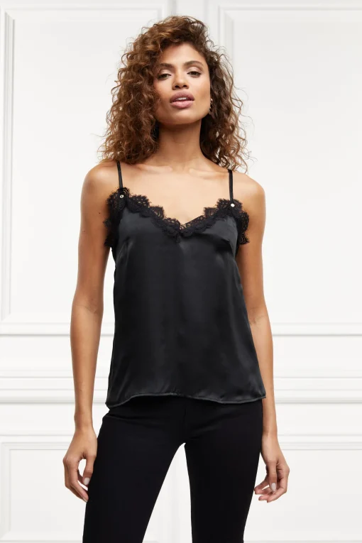 Silk Lace Cami (Black)
