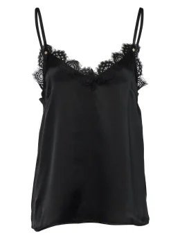 Silk Lace Cami (Black)