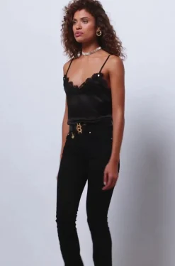Silk Lace Cami (Black)