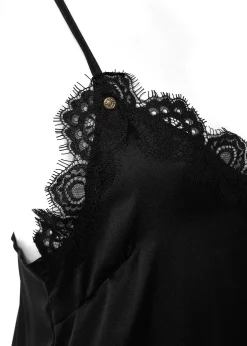 Silk Lace Cami (Black)