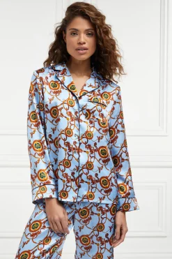 Silk Pyjama Shirt (Sky Blue)