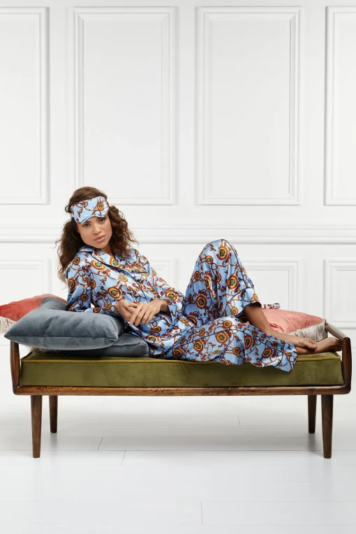 Silk Pyjama Shirt (Sky Blue)