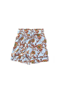 Silk Pyjama Short (Sky Blue)