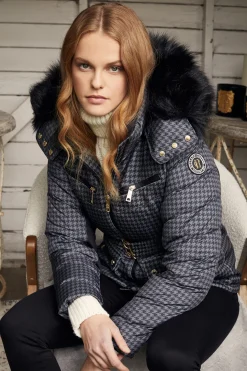 Ski Jacket (Mono Houndstooth)