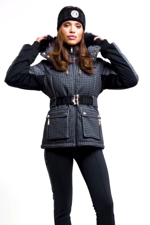 Ski Jacket (Mono Houndstooth)