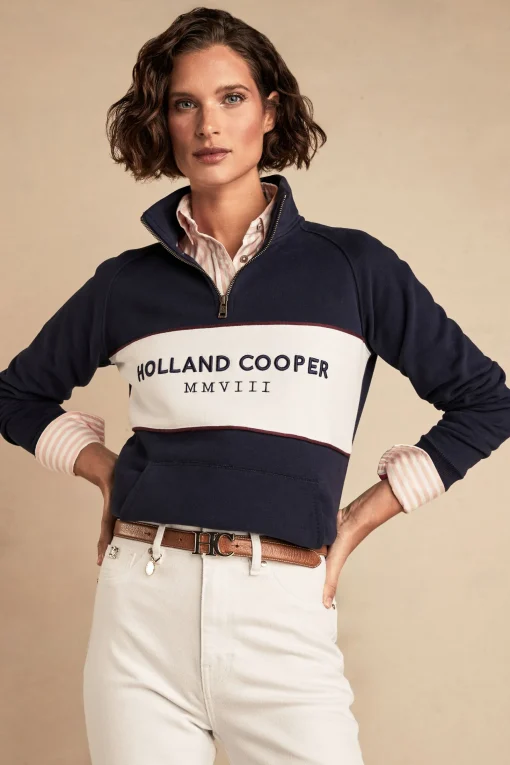 Sporting Heritage Zip Henley (Ink Navy)