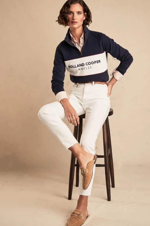 Sporting Heritage Zip Henley (Ink Navy)