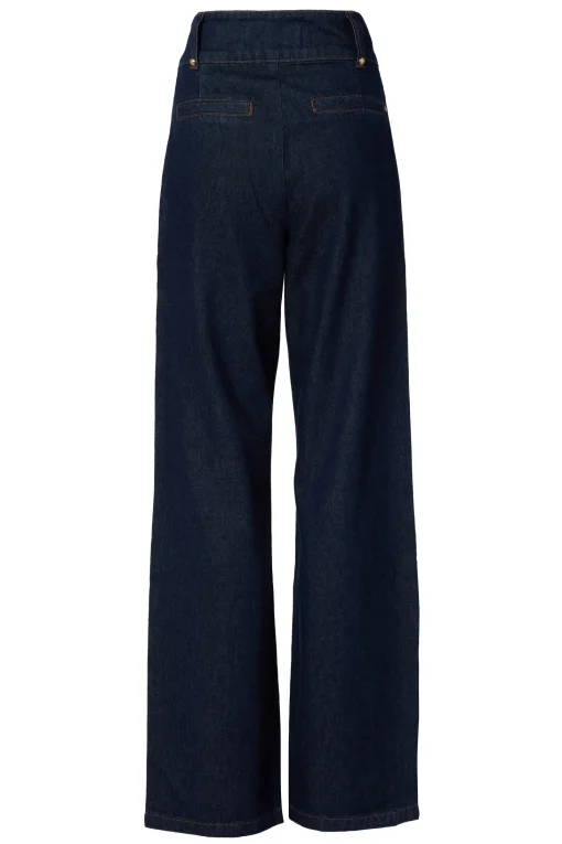 Tailored Wide Leg Jean (Deep Indigo)