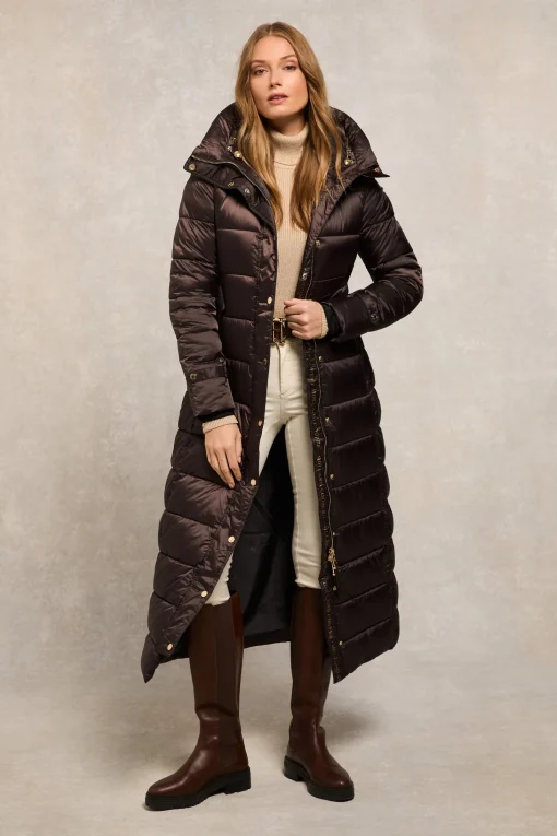 The Arosa Longline Coat (Chocolate)