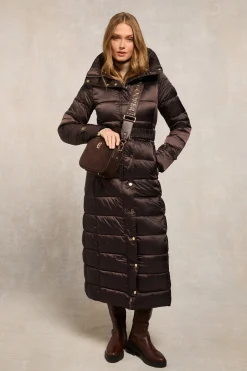 The Arosa Longline Coat (Chocolate)
