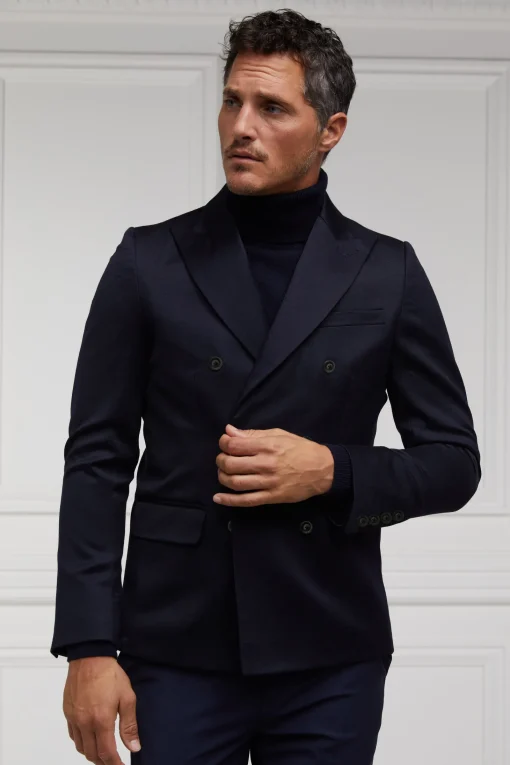 The Double Breasted Blazer (Navy Barathea)