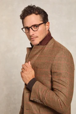 The Single Breasted Blazer (Clarence Check Merlot)