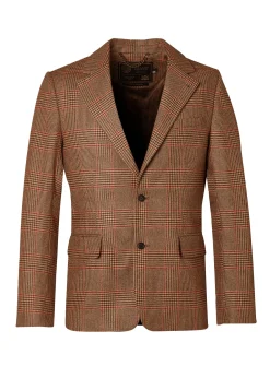 The Single Breasted Blazer (Clarence Check Merlot)
