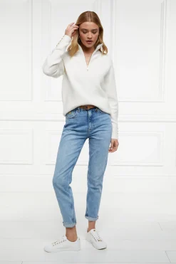 Tori Quarter Zip Knit (Natural)