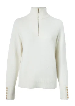 Tori Quarter Zip Knit (Natural)