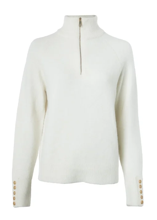 Tori Quarter Zip Knit (Natural)