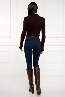 V-Neck Rib Top (Chocolate)