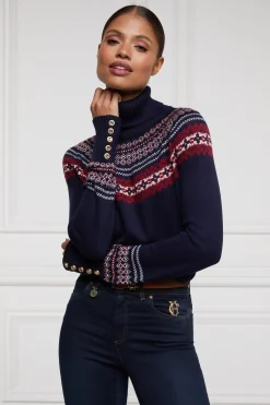 Whistler Roll Neck Knit (Ink Navy)