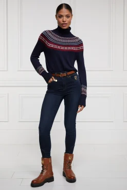 Whistler Roll Neck Knit (Ink Navy)