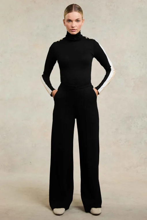 Wide Leg Pant (Black Black)