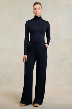 Wide Leg Pant (Navy Navy)