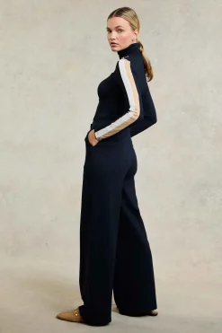 Wide Leg Pant (Navy Navy)